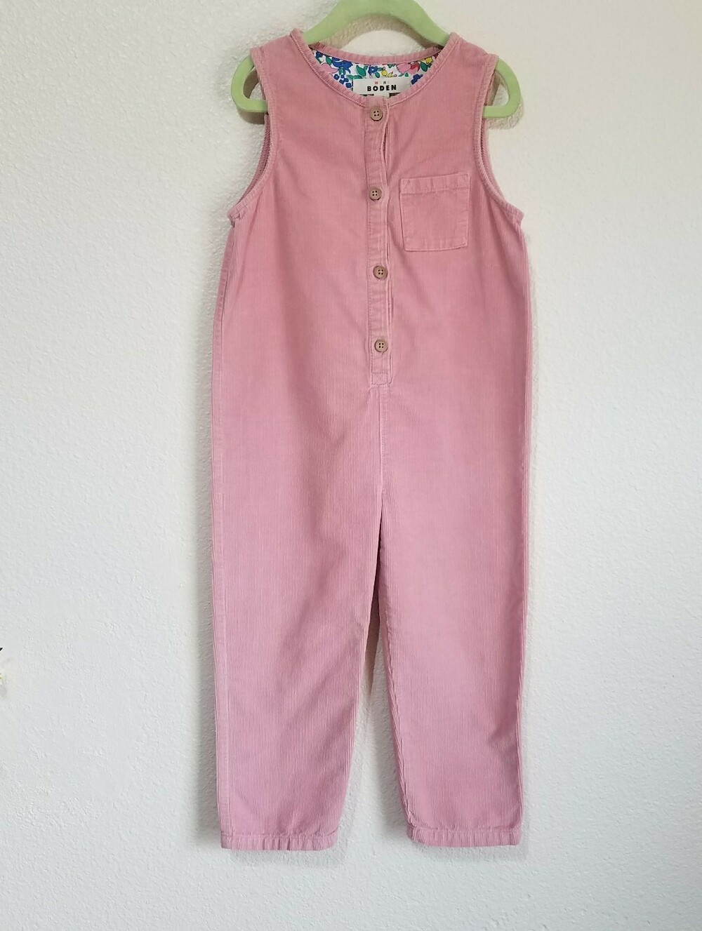 Mini Boden Pink Corduroy Girl's Jumpsuit